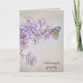 Carte Papillon sur Lilac Flower Sympathy (Devant)