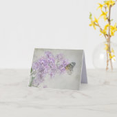 Carte papillon sur lilas pourpre (Fleur jaune)