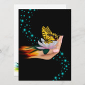 Carte Papillon sur Lotus Bloom (Devant / Derrière)