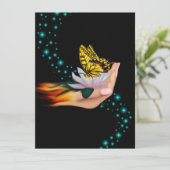 Carte Papillon sur Lotus Bloom (Debout devant)