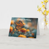 Carte Papillon sur un souci (Fleur jaune)