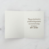 Carte Papillon sur une Fleur de Cone pour Anniversaire  (Intérieur)