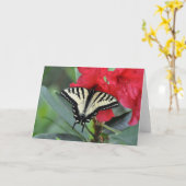 Carte Papillon Swallowtail avec Wings Open (Fleur jaune)