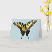 Carte Papillon Swallowtail III Belle photo colorée (Fleur jaune)