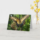 Carte Papillon Swallowtail III Belle photo colorée (Fleur jaune)