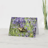 Carte Papillon Swallowtail sur les fleurs de lavande Ann (Devant)