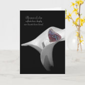 Carte Papillon sympa dans le lis blanc (Fleur jaune)