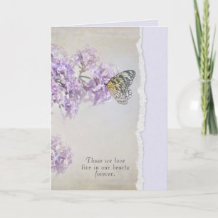 Carte papillon sympathique sur Lilac avec frontière déch