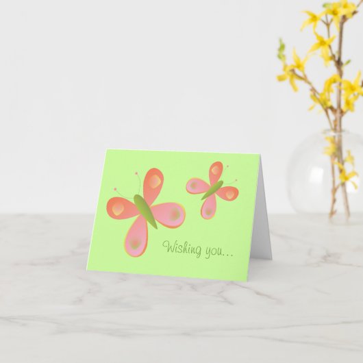 Carte Papillon teint (Fleur jaune)
