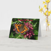 Carte Papillon Tortoiseshell (Fleur jaune)