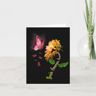 Carte Papillon Tournesol Cerveau Aneurie Sensibilisation