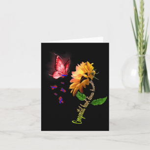 Carte Papillon Tournesol Maladie cardiaque congénitale A