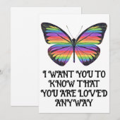 Carte Papillon Tu Es Aimé (Devant / Derrière)