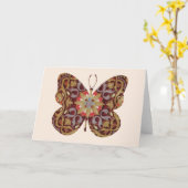 Carte Papillon Vintage Floral Card Series 4 (Fleur jaune)