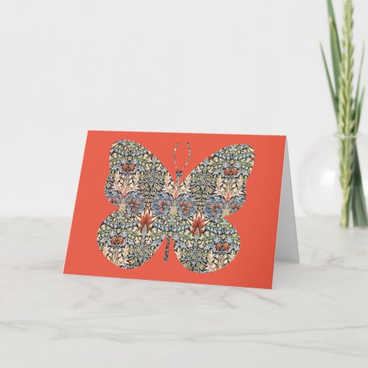 Carte Papillon Vintage Floral Card Series 8 (Devant)