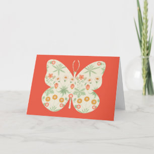Carte Papillon Vintage Floral Card Series 9