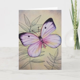 Carte Papillon vintage no 4 Aquarelle Art