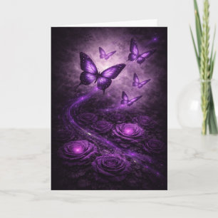 Carte Papillon Violet – Collection Dark Bloom