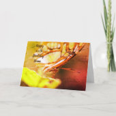 Carte Papillon Visage Nature Art Personnalisé Anniversai (Devant)