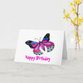 Carte Papillon volant (Fleur jaune)