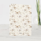 Carte Papillons à la crème chic Anniversaire (Dos)