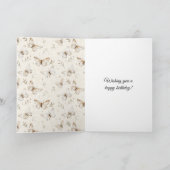 Carte Papillons à la crème chic Anniversaire (Intérieur)