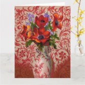 Carte Papillons Big Grey Card (Fleur jaune)