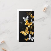 Carte Papillons blancs et dorés (Devant/Arrière en situation)