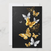 Carte Papillons blancs et dorés (Devant)