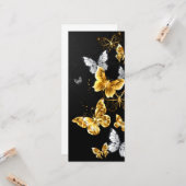 Carte Papillons blancs et dorés (Devant/Arrière en situation)