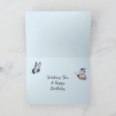 Carte Papillons bleu pourpre Anniversaire (Intérieur)
