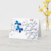 Carte Papillons bleus (Fleur jaune)