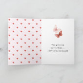 Carte Papillons Cœurs Rouges Amour (Intérieur)