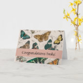 Carte Papillons Collection Antique Papillons (Fleur jaune)