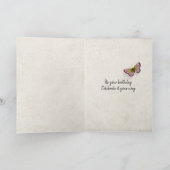 Carte papillons d'anniversaire dans un jardin tropical (Intérieur)