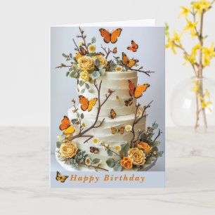 Carte Papillons de anniversaire Roses Marguerites Campag