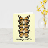 Carte Papillons de chiropractie (Fleur jaune)