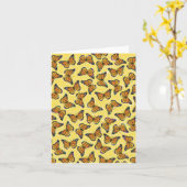 CARTE PAPILLONS DE MONARQUE (Fleur jaune)