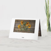 Carte Papillons de tournesol rustique Barre (Dos)