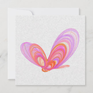 Carte Papillons d'été rose Art Abstrait