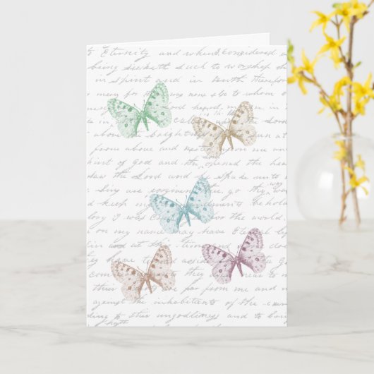Carte Papillons doux (Fleur jaune)