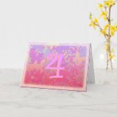 Carte Papillons en pastel (Fleur jaune)