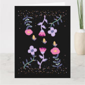 Carte papillons et fleurs (Devant)