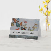 Carte Papillons et papillons de la reine des fées (Fleur jaune)