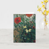 Carte Papillons et papillons Van Gogh Art (Fleur jaune)