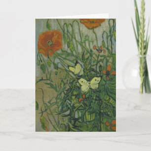 Carte Papillons et Pavots par Vincent van Gogh