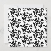 Carte Papillons noirs dispersés Enregistrer la date (Dos)