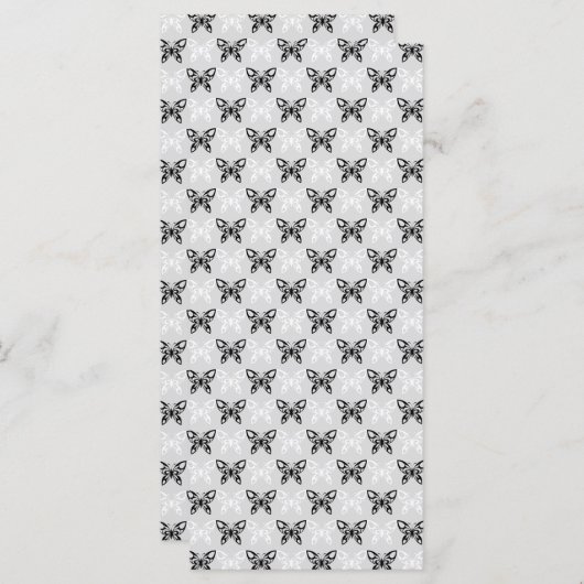 Carte Papillons noirs et blancs (Devant / Derrière)