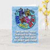 Carte Papillons rose Ruban Corps Esprit (Fleur jaune)