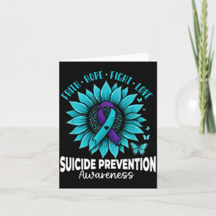 Carte Papillons Tournesol Prévention du Suicide Sensibil